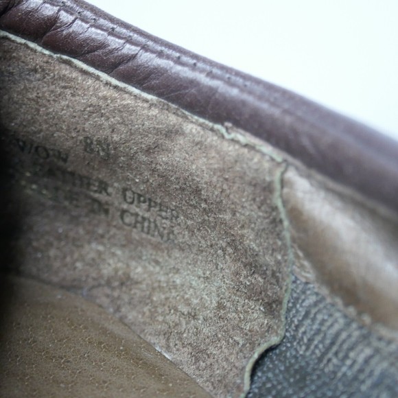 David Tate Brown Leather Oxford Shoes Lace-up Gold Detail Size 8 NARROW - Picture 13 of 16